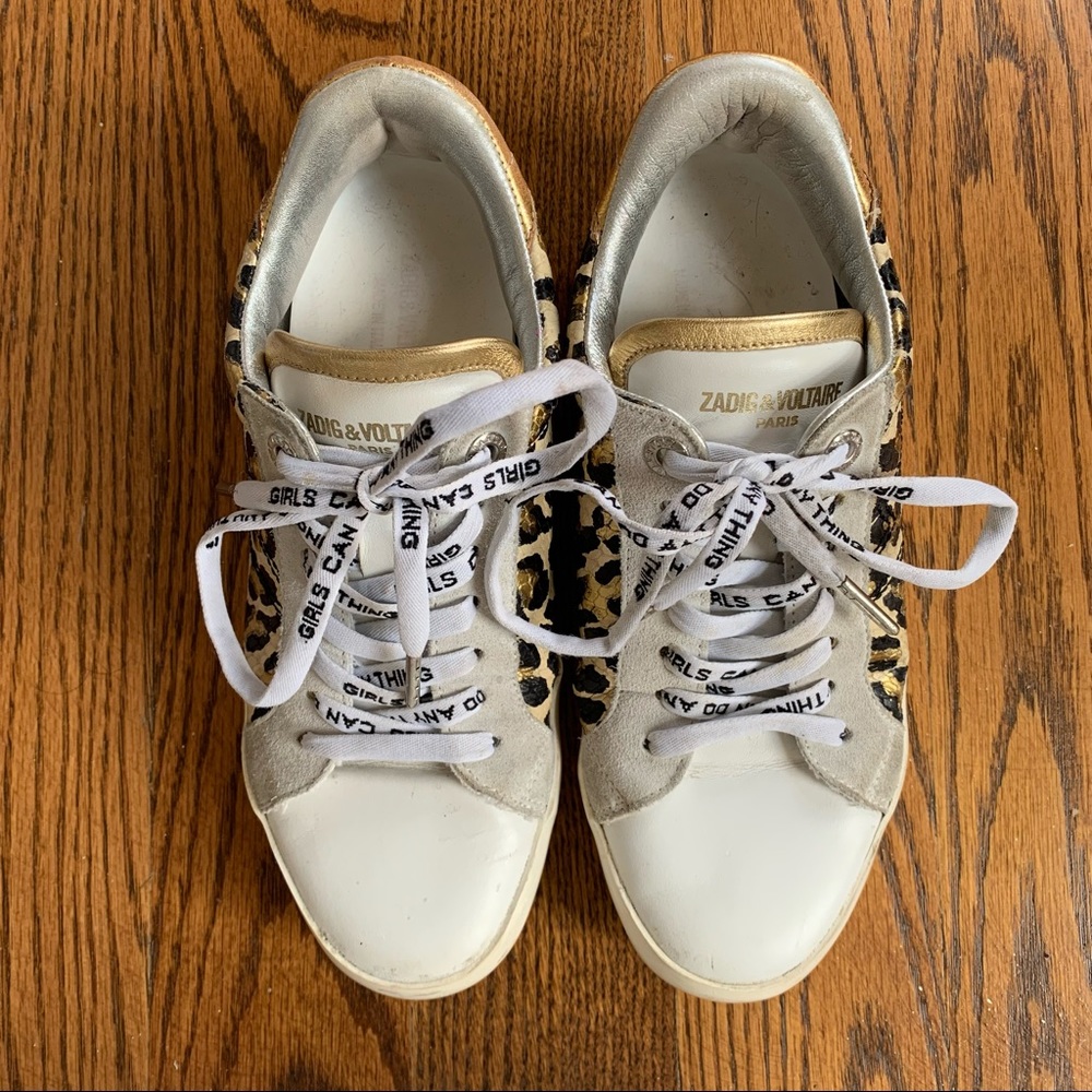 Zadig & Voltaire leopard print sneakers